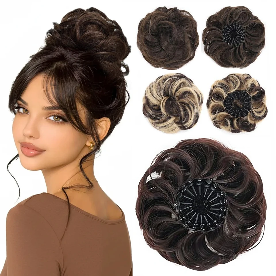 Messy Curly Bun Hair Piece - Wavy Synthetic Chignon Nest Magic Hair Clip Hair Bun For Women Elastic Ponytail Bun Hair Extensions
Messy Curly Bun Hair Piece - Wavy Synthetic Chignon Nest Magic Hair Clip Hair Bun For Women Elastic Ponytail Bun Hair Extensions