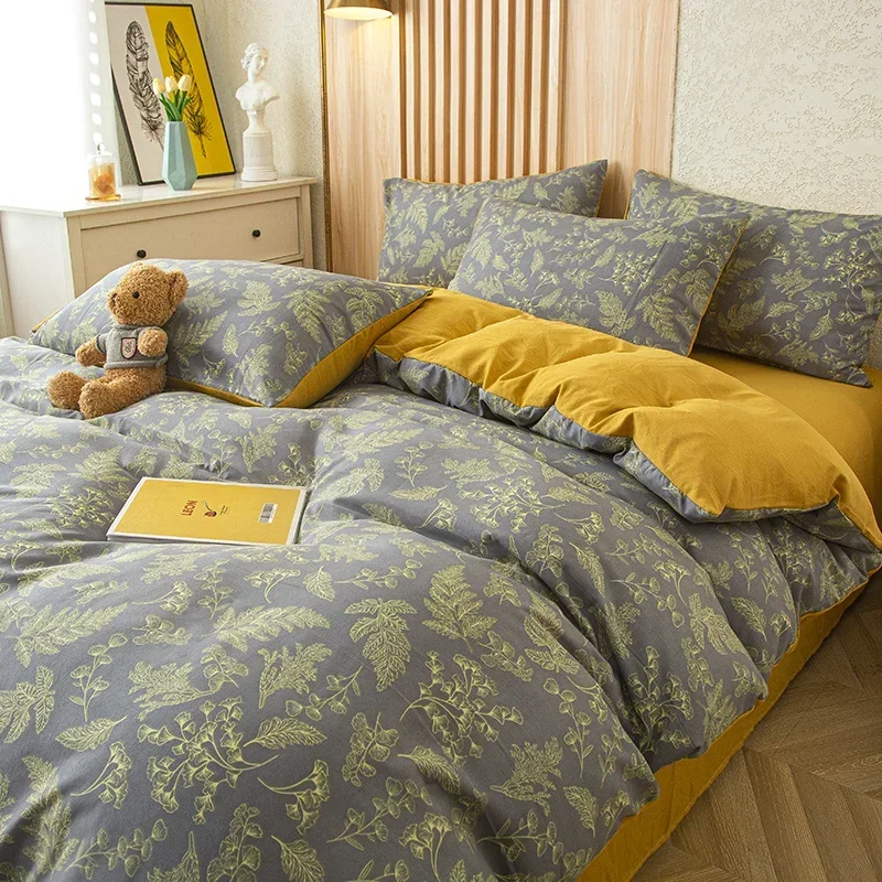 Duvet cover Set, Double-Layer Yarn, Includes 1 Quilt Cover 1/2 Pillowcases, No Duvet Insert, No Pillow Core 
Duvet cover Set, Double-Layer Yarn, Includes 1 Quilt Cover 1/2 Pillowcases, No Duvet Insert, No Pillow Core