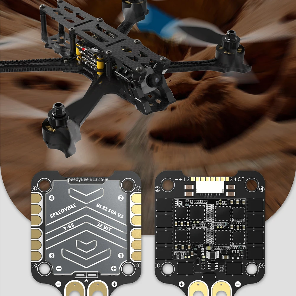 SpeedyBee F7 V3 Flight Stack 3-6S Lipo F7 V3 Flight Controller & BL32 50A ESC 30.5x30.5mm 500MB Flash For RC FPV Freestyle Drone
SpeedyBee F7 V3 Flight Stack 3-6S Lipo F7 V3 Flight Controller & BL32 50A ESC 30.5x30.5mm 500MB Flash For RC FPV Freestyle Drone