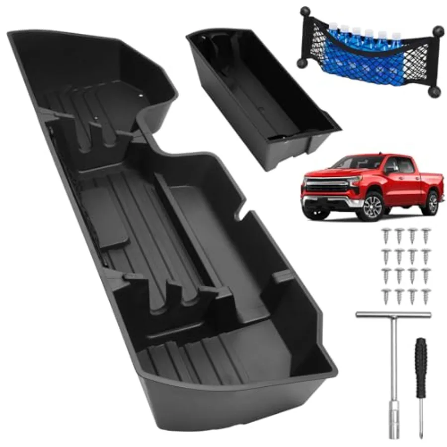 Under Seat Storage for 2019-2026 Chevy Silverado 1500/GM Sierra 1500 2020-2025 Silverado/Sierra 2500HD/3500HD, ABS Plastic, Bla
Under Seat Storage for 2019-2026 Chevy Silverado 1500/GM Sierra 1500 2020-2025 Silverado/Sierra 2500HD/3500HD, ABS Plastic, Bla