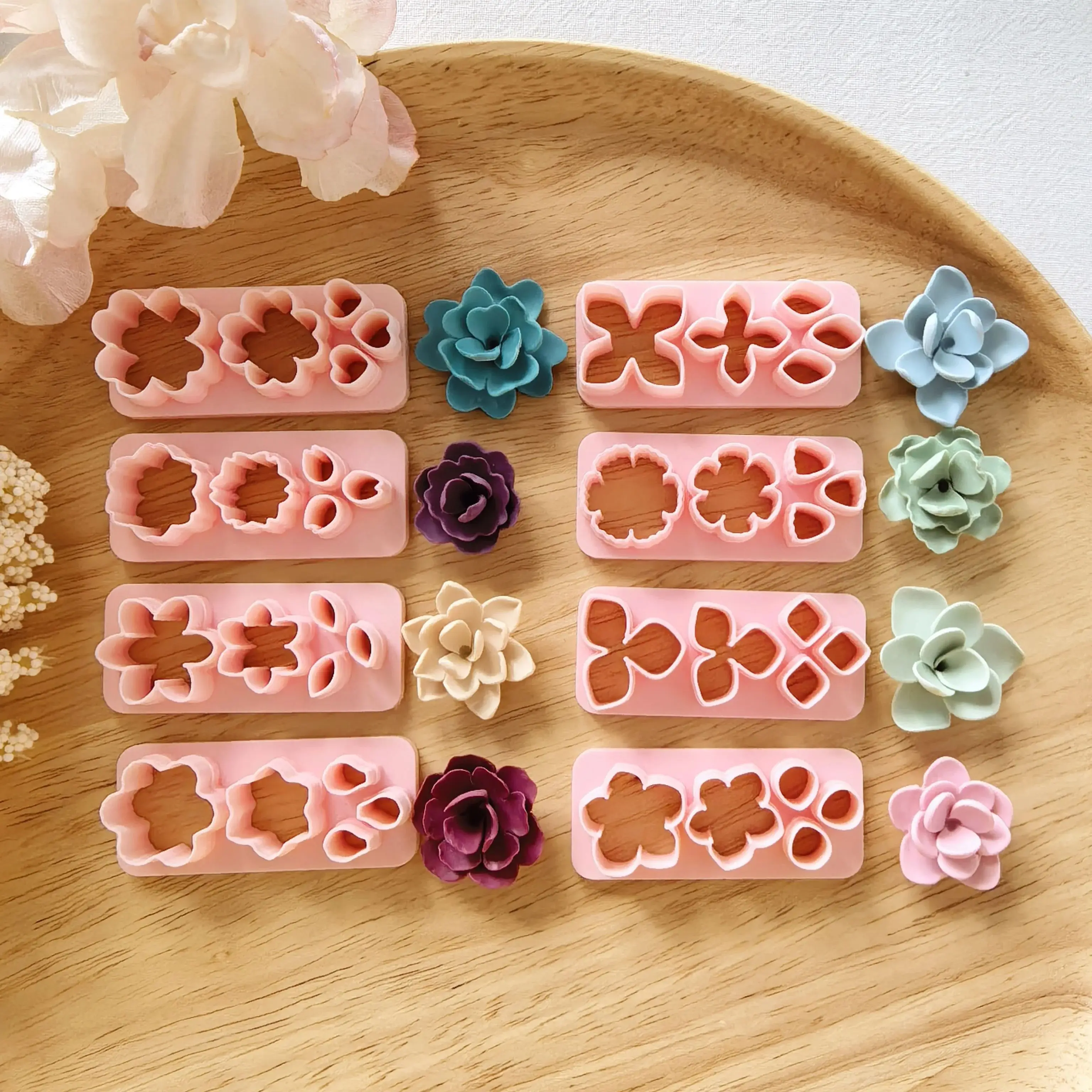8 Pcs 3D Flower Polymer Clay Cutters Embellishments - Soft Clay Mold Tools Set, Precision Knife Molds - Uncharged Pottery & Cra
8 Pcs 3D Flower Polymer Clay Cutters Embellishments - Soft Clay Mold Tools Set, Precision Knife Molds - Uncharged Pottery & Cra