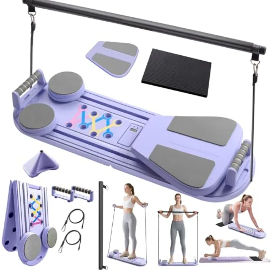 6 in1 Foldable Pilates Board for Home Multi-Purpose Reformer Set Abs and Core Workout Equipment Black
6 in1 Foldable Pilates Board for Home Multi-Purpose Reformer Set Abs and Core Workout Equipment Black