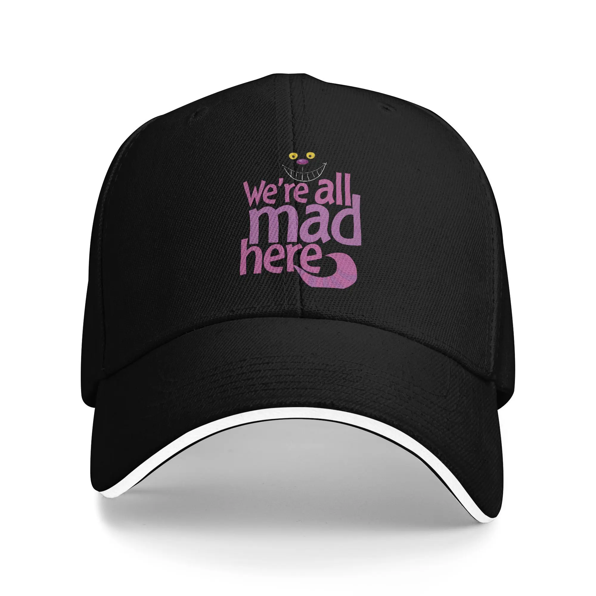 Cheshire Cat - We're All Mad Here Outfit Men Women Baseball Cap Trucker Hat Classic Outdoor Headwear Snapback Hat
Cheshire Cat - We're All Mad Here Outfit Men Women Baseball Cap Trucker Hat Classic Outdoor Headwear Snapback Hat