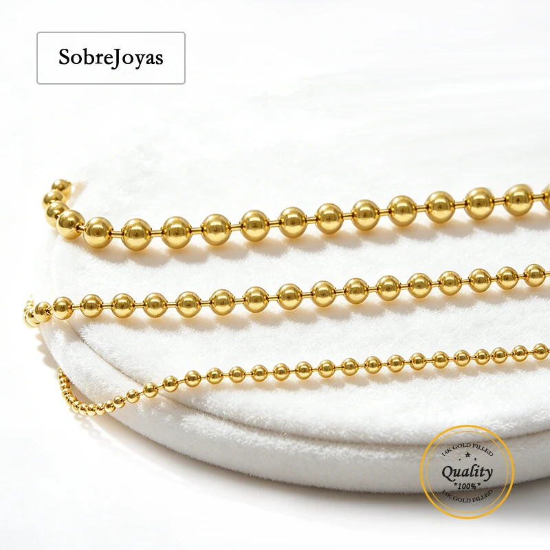 14K Gold Filled Bead Chain Unfinished Minimalist Necklace DIY Jewelry Options for Gold Jewelry Making 1/1.2/1.5MM Chain
14K Gold Filled Bead Chain Unfinished Minimalist Necklace DIY Jewelry Options for Gold Jewelry Making 1/1.2/1.5MM Chain