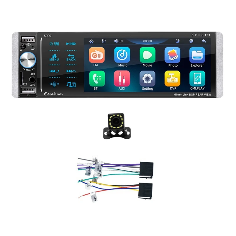 Автомагнитола Carplay 1 Din, прочная Автомобильная стерео-система на Android, mp5-плеер, сенсорный экран 5,1 дюйма IPS, FM-радио, Bluetooth, задняя камера
Автомагнитола Carplay 1 Din, прочная Автомобильная стерео-система на Android, mp5-плеер, сенсорный экран 5,1 дюйма IPS, FM-радио, Bluetooth, задняя камера
