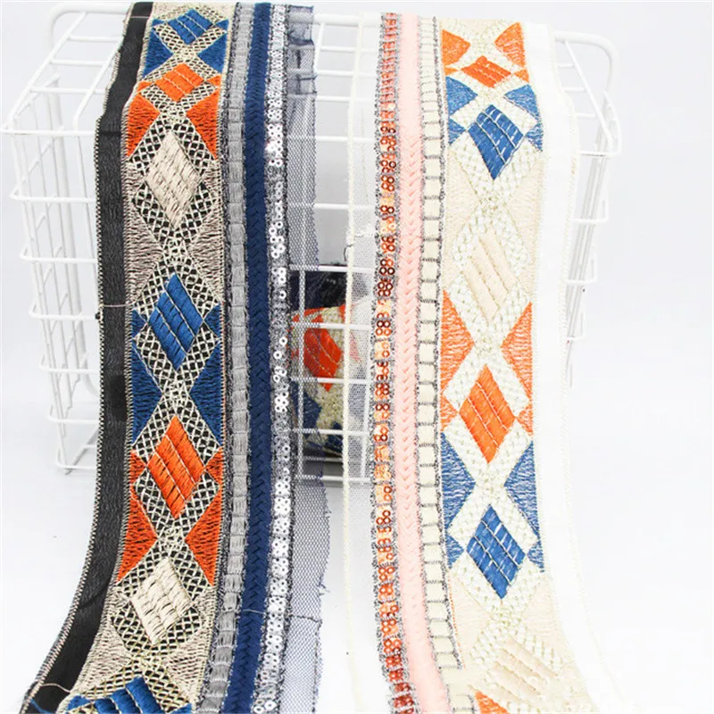 8.5 CM Wide Colorful Chinese Style Diamond Embroidered Sequins Clothing Barcode Lace Bags Accessories
8.5 CM Wide Colorful Chinese Style Diamond Embroidered Sequins Clothing Barcode Lace Bags Accessories