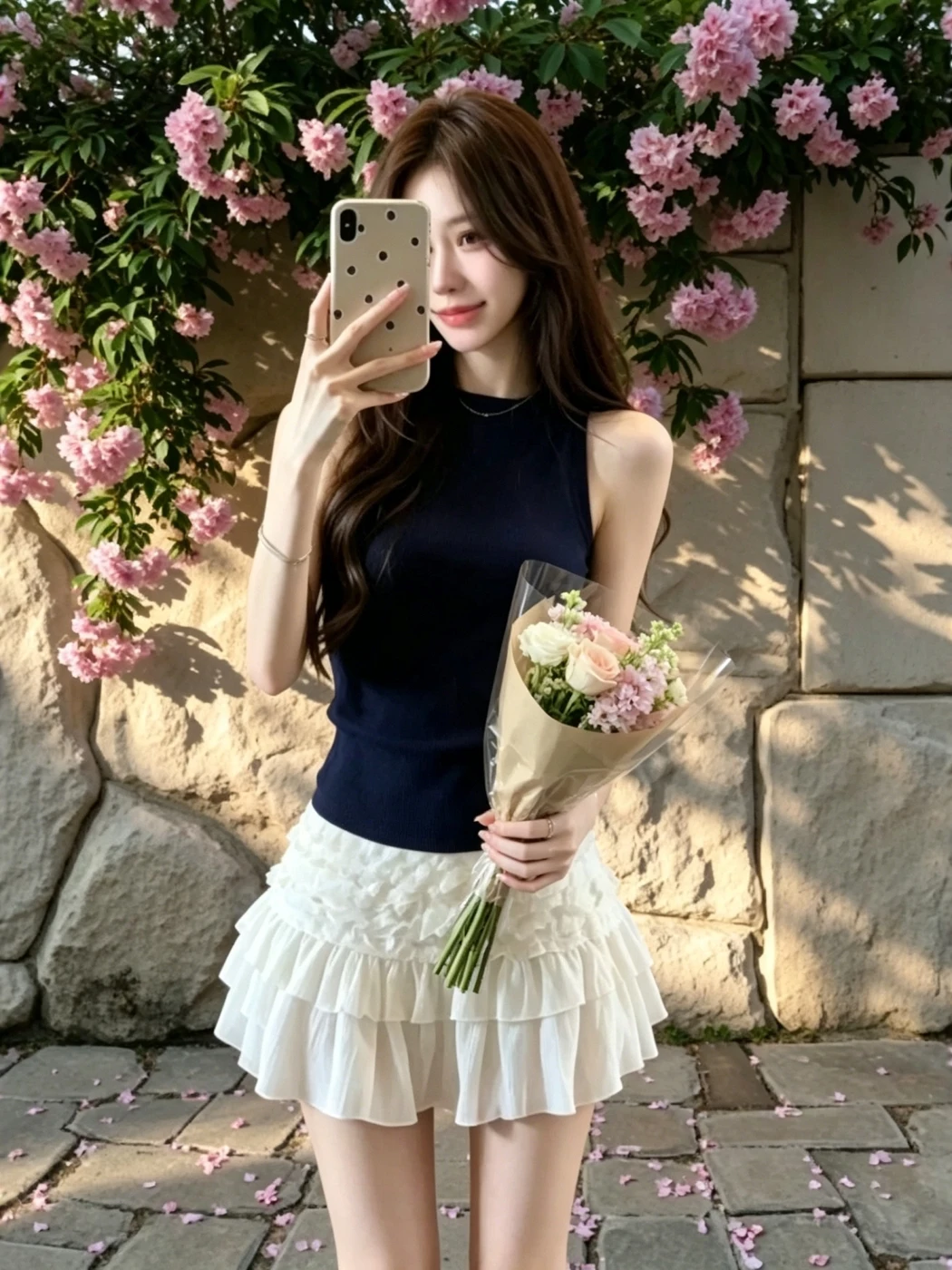 Summer New Chic round Neck Sleeveless Top with Ruffle High Waist Slimming Skirt Set Women's Fashion Breathable Short Length
Summer New Chic round Neck Sleeveless Top with Ruffle High Waist Slimming Skirt Set Women's Fashion Breathable Short Length