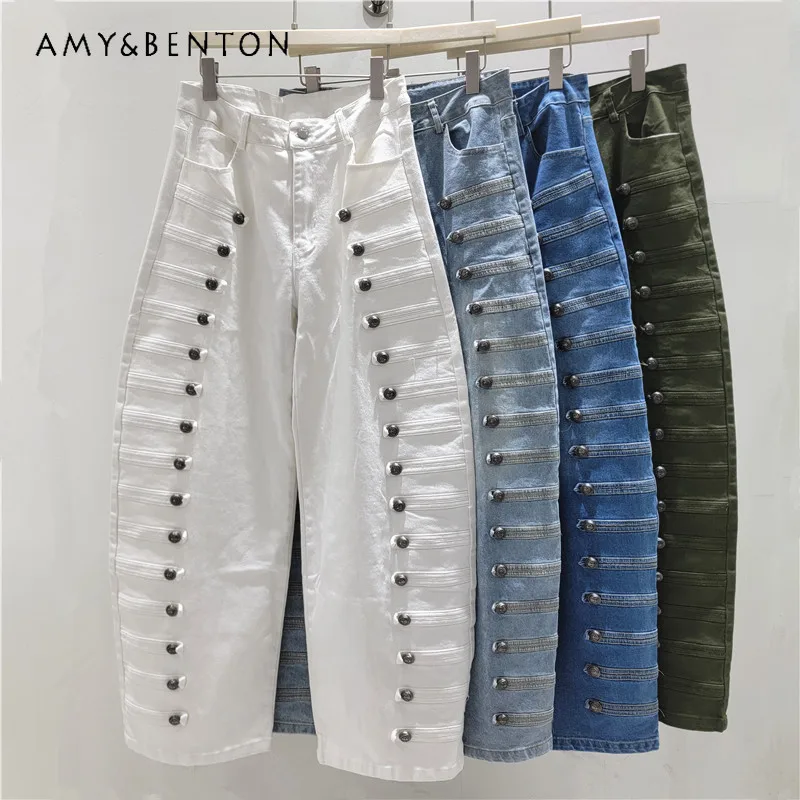 Vintage Metal Buckle Curved Cut Jeans Women's Y2k High Waist Slim Wide Leg Floor-Length Denim Pants Casual Fashion Long Trousers
Vintage Metal Buckle Curved Cut Jeans Women's Y2k High Waist Slim Wide Leg Floor-Length Denim Pants Casual Fashion Long Trousers