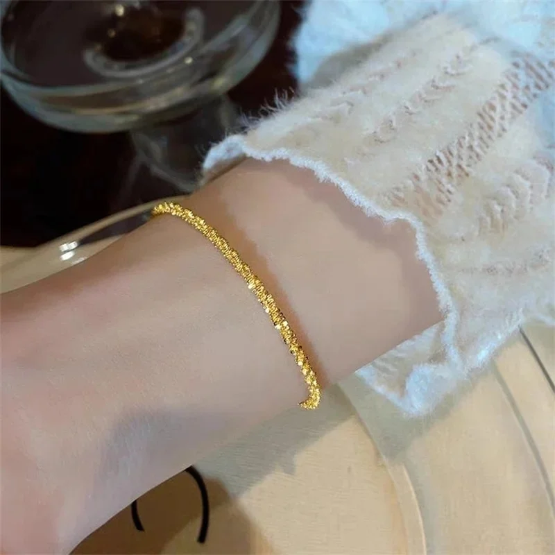 SOMILIA Trendy S925 Sterling Silver Bracelet Korean Bracelet 18K Golden Bracelet Sparkling Glitter High Jewelry Lady Strap Je
SOMILIA Trendy S925 Sterling Silver Bracelet Korean Bracelet 18K Golden Bracelet Sparkling Glitter High Jewelry Lady Strap Je