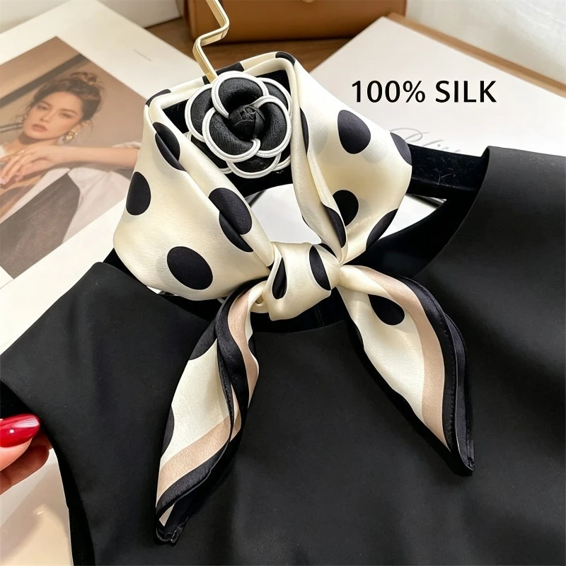 Business Etiquette Silk Women's Versatile Polka Dot Silk Mulberry Silk with Formal Scarf OL To Enhance Temperament Small Scarf
Business Etiquette Silk Women's Versatile Polka Dot Silk Mulberry Silk with Formal Scarf OL To Enhance Temperament Small Scarf