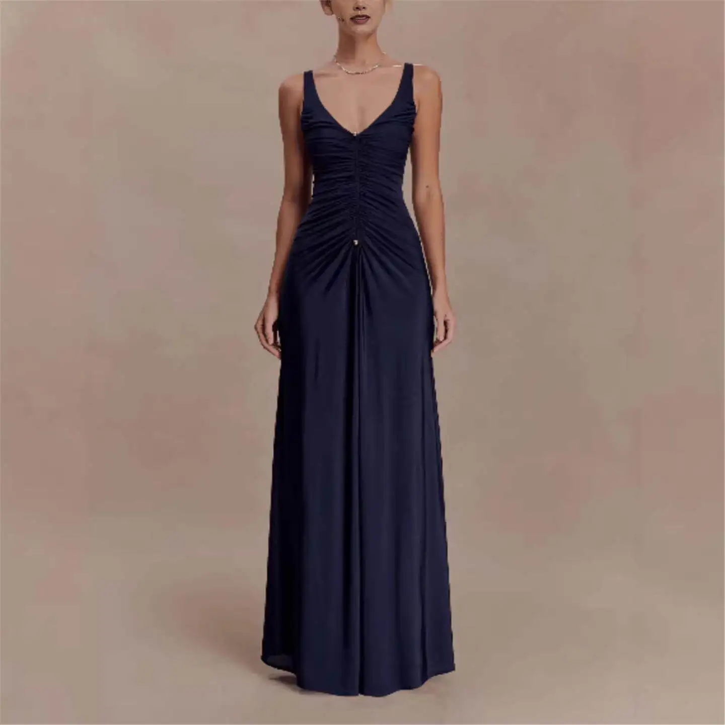 Sexy Low-Neck Strapless Dress with Drawstring Sleeveless Slim-Fit Gown Cross-Border New Women's Fashion Citywalk A-Line Skirt
Sexy Low-Neck Strapless Dress with Drawstring Sleeveless Slim-Fit Gown Cross-Border New Women's Fashion Citywalk A-Line Skirt
