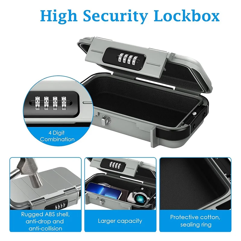 A27F-Portable Safe Box For Travel With Combination Lock For Dorm,Travel,Beach,Hotel Combination Safe Box Grey
A27F-Portable Safe Box For Travel With Combination Lock For Dorm,Travel,Beach,Hotel Combination Safe Box Grey