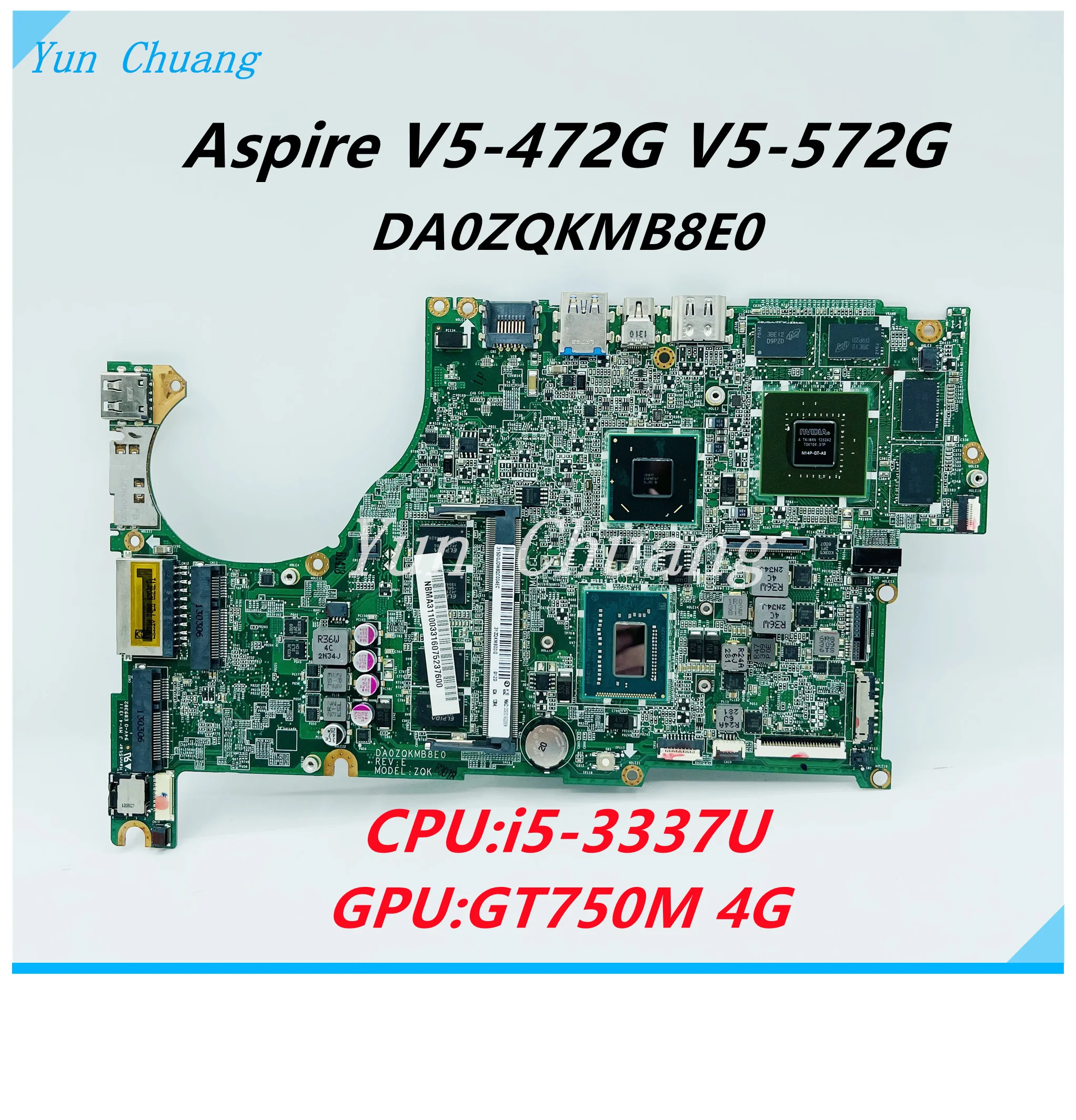 DA0ZQKMB8E0 для Acer Aspire V5-472G V5-572G V7-481P V7-581PG материнская плата для ноутбука с процессором i5 i7-3537U GT740M/GT750M GPU 4GB-RAM
DA0ZQKMB8E0 для Acer Aspire V5-472G V5-572G V7-481P V7-581PG материнская плата для ноутбука с процессором i5 i7-3537U GT740M/GT750M GPU 4GB-RAM