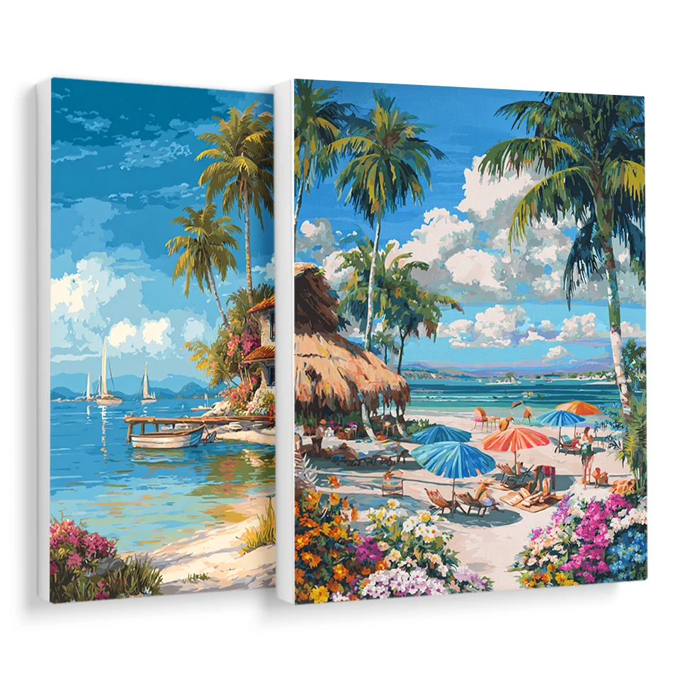 RUOPOTY Painting By Numbers Seaside scenery Handpainted Oil Painting On Canvas Watercolor Picture Paint Gift Bedroom Decoration
RUOPOTY Painting By Numbers Seaside scenery Handpainted Oil Painting On Canvas Watercolor Picture Paint Gift Bedroom Decoration