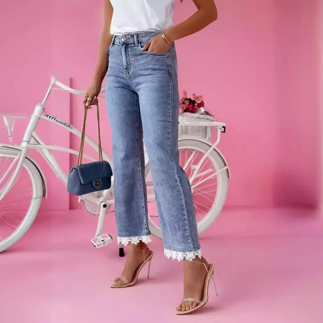 Mom Jeans Women Washing Flare Pants Denim Ankle Length Spliced Pockets Basics Casual Loose Mid Waist Zipper Flat Spring 2025
Mom Jeans Women Washing Flare Pants Denim Ankle Length Spliced Pockets Basics Casual Loose Mid Waist Zipper Flat Spring 2025