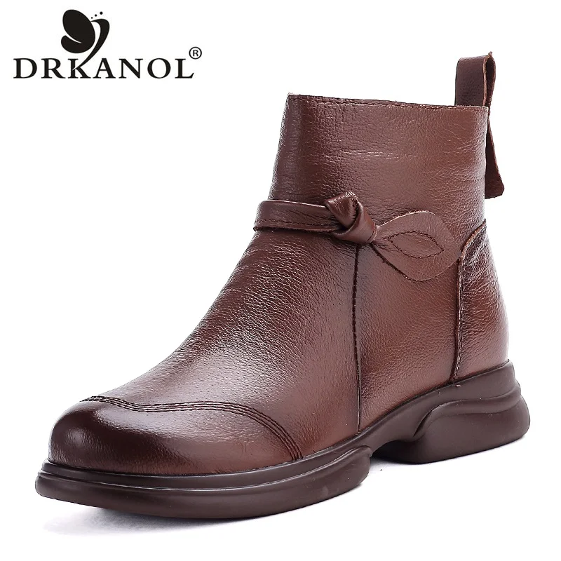 DRKANOL Women Wool Snow Boots 2026 Winter Flats Heel Genuine Cow Leather Side Zipper Round Toe Retro Style Fur Warm Cotton Boots
DRKANOL Women Wool Snow Boots 2026 Winter Flats Heel Genuine Cow Leather Side Zipper Round Toe Retro Style Fur Warm Cotton Boots
