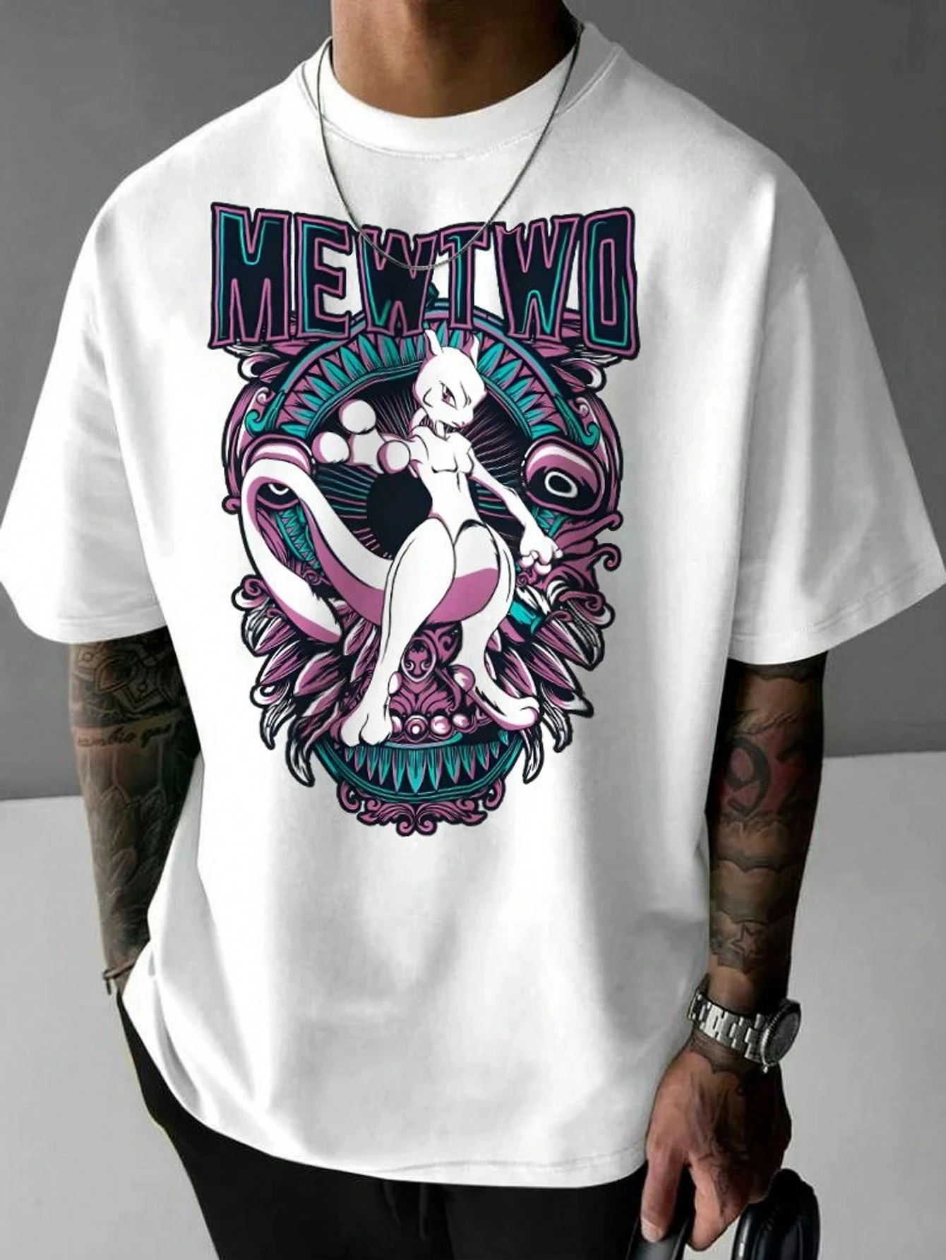 Pokemon Men's Casual Pokémon Mewtwo Cartoon Print Round Neck Short Sleeve T-Shirt Summer Cotton Oversized Men's Clothing Tee Top
Pokemon Men's Casual Pokémon Mewtwo Cartoon Print Round Neck Short Sleeve T-Shirt Summer Cotton Oversized Men's Clothing Tee Top