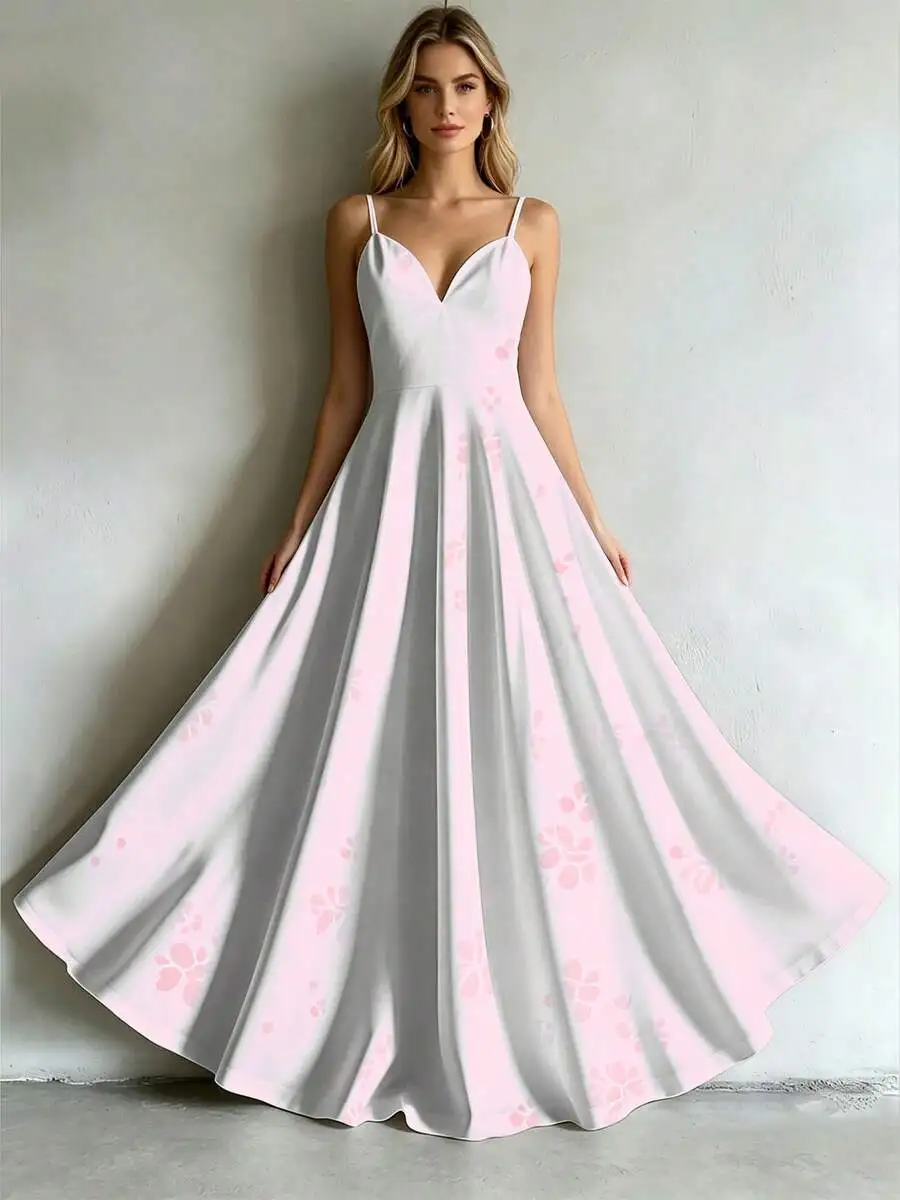 Spring Summer Women Slip Dress Cherry Blossom Print A-Line Maxi Dress Casual
Spring Summer Women Slip Dress Cherry Blossom Print A-Line Maxi Dress Casual