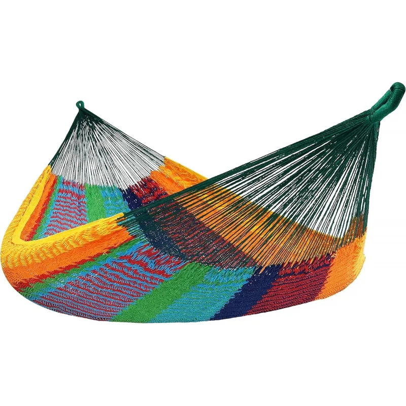 Handwoven XXL Mayan Double Hammock, Thick Rope Heavy Duty Outdoor Hammock 625lbs Load Capacity, Portable Patio Hammock Backy
Handwoven XXL Mayan Double Hammock, Thick Rope Heavy Duty Outdoor Hammock 625lbs Load Capacity, Portable Patio Hammock Backy