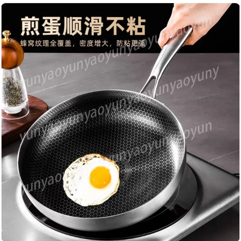 Stainless Steel Honeycomb Nonstick Frying Pan Thickened Steak Skillet Household Wok Induction Gas Stove Universal
Stainless Steel Honeycomb Nonstick Frying Pan Thickened Steak Skillet Household Wok Induction Gas Stove Universal