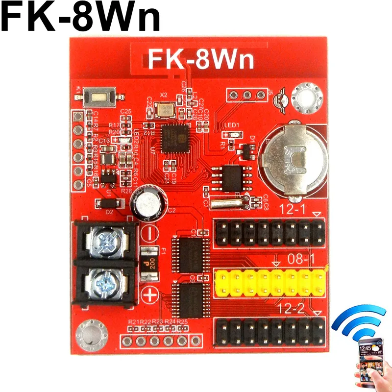 FK-8WN Wifi Led Control Card 512x32 Pixels Support PC Android Phone Sending P10 LED Lintel Sign Display Controller
FK-8WN Wifi Led Control Card 512x32 Pixels Support PC Android Phone Sending P10 LED Lintel Sign Display Controller