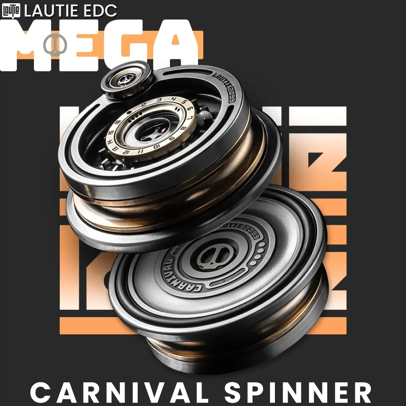 LAUTIE Carnival Mega Spinner Magnetic Coupling Structure Super Flagship Product 2099 Series Limited Edition EDC Toys
LAUTIE Carnival Mega Spinner Magnetic Coupling Structure Super Flagship Product 2099 Series Limited Edition EDC Toys