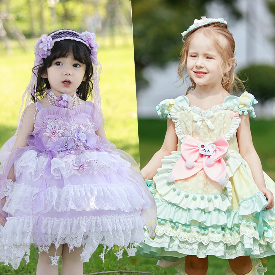 Luxury Lotita Dress For Girls Floral Princess Fluffy Gown Children Birthday Surprise Gift Summer Stage Performance Outfits
Luxury Lotita Dress For Girls Floral Princess Fluffy Gown Children Birthday Surprise Gift Summer Stage Performance Outfits