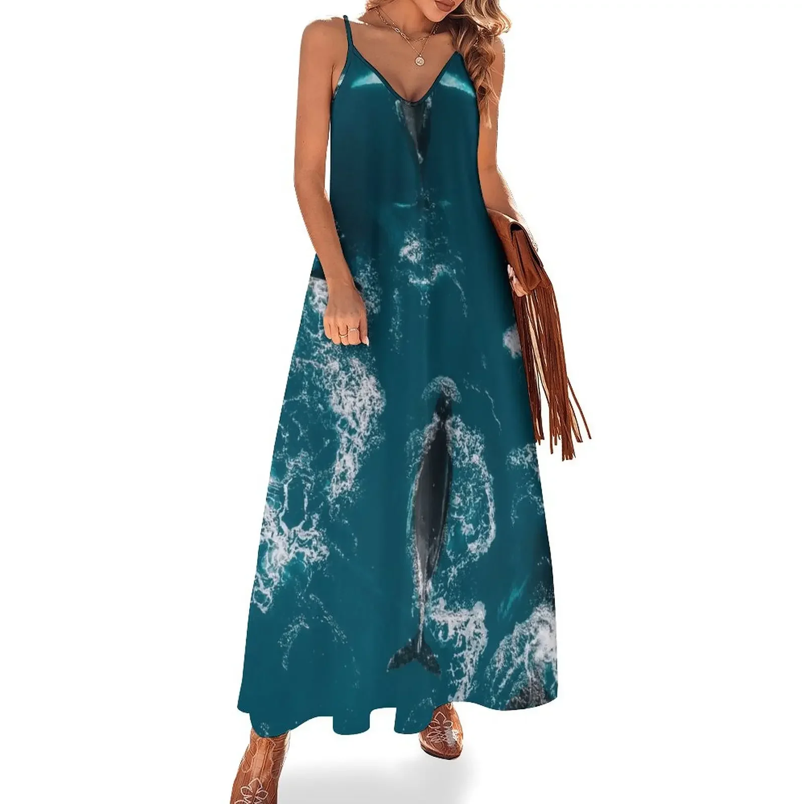 Whales in Blue - Wildlife Aerial Sleeveless Dress Summer women's clothing dresses for special events
Whales in Blue - Wildlife Aerial Sleeveless Dress Summer women's clothing dresses for special events
