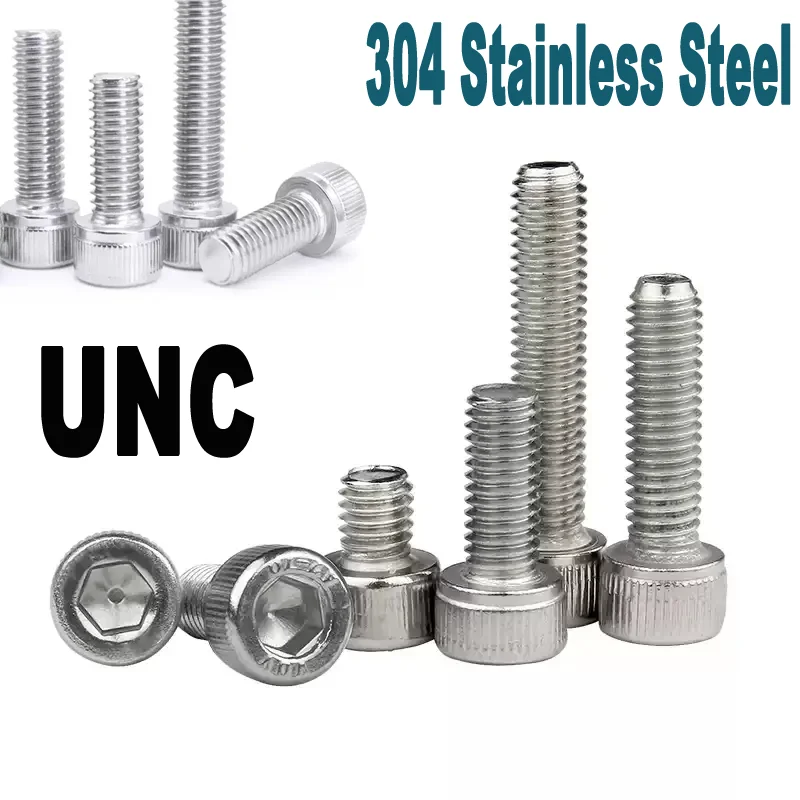 304 Stainless Steel Allen Head Bolts | Hex Socket Cap Screws | UNC Threads 0#-80 2#-56 4#-40 6#-32 8#-32 10#-24
304 Stainless Steel Allen Head Bolts | Hex Socket Cap Screws | UNC Threads 0#-80 2#-56 4#-40 6#-32 8#-32 10#-24