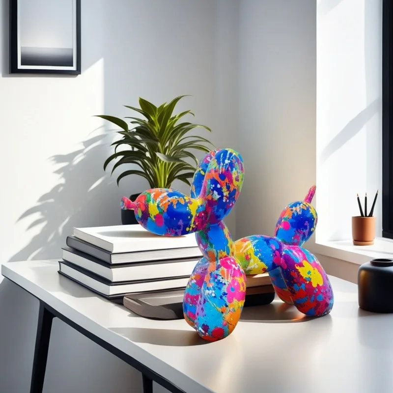 Creative home decoration balloons, dog decorations, small ornaments, colorful resin crafts, high-end home decoration ornaments
Creative home decoration balloons, dog decorations, small ornaments, colorful resin crafts, high-end home decoration ornaments