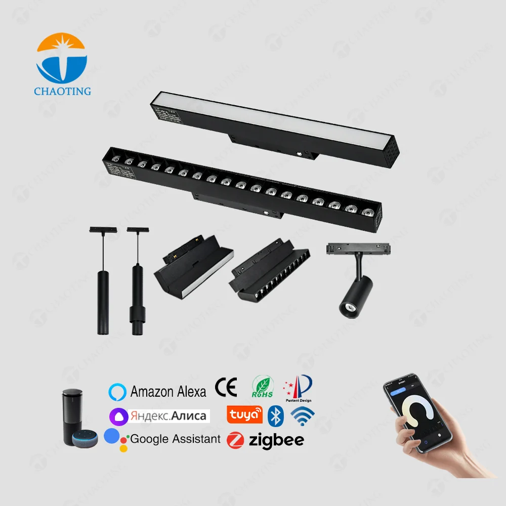 Bluetooth Linear Lights Rimless Magnetic Segmented Recessed Mounted Magnetic Smart Dimmable DC 24V 48V LED Track Light
Bluetooth Linear Lights Rimless Magnetic Segmented Recessed Mounted Magnetic Smart Dimmable DC 24V 48V LED Track Light