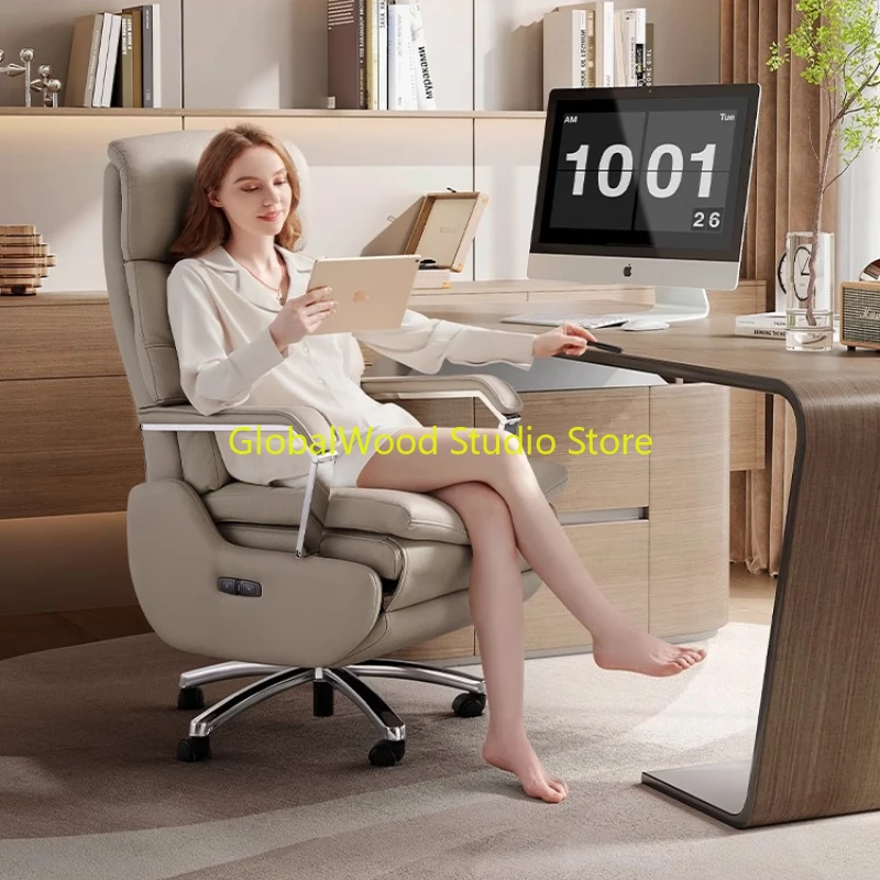 Genuine Leather Office Chair Boss Electric Recliner Chairs On Sale Modern Design Chair Without Wheels Cadeira Para Trancista
Genuine Leather Office Chair Boss Electric Recliner Chairs On Sale Modern Design Chair Without Wheels Cadeira Para Trancista