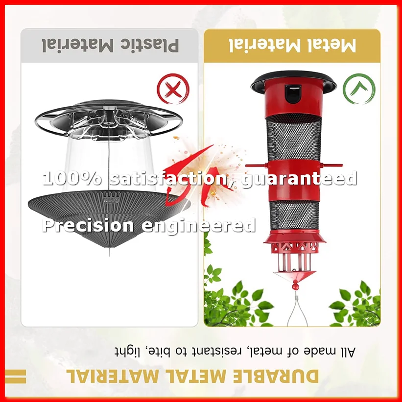 Bird Feeders for Outdoors Hanging, Squirrel Proof Wild Bird Feeder for Outside, Metal Bird Seed Feeder for Birds Black-A79M
Bird Feeders for Outdoors Hanging, Squirrel Proof Wild Bird Feeder for Outside, Metal Bird Seed Feeder for Birds Black-A79M