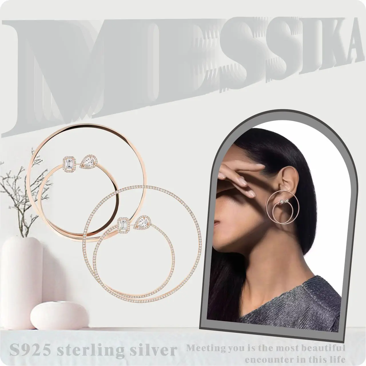 Single Sided Round MY TWIN Earrings Sterling Silver S925 Earrings messik Women's Personalized Avant-garde Luxury Jewelry 2024 Ho
Single Sided Round MY TWIN Earrings Sterling Silver S925 Earrings messik Women's Personalized Avant-garde Luxury Jewelry 2024 Ho