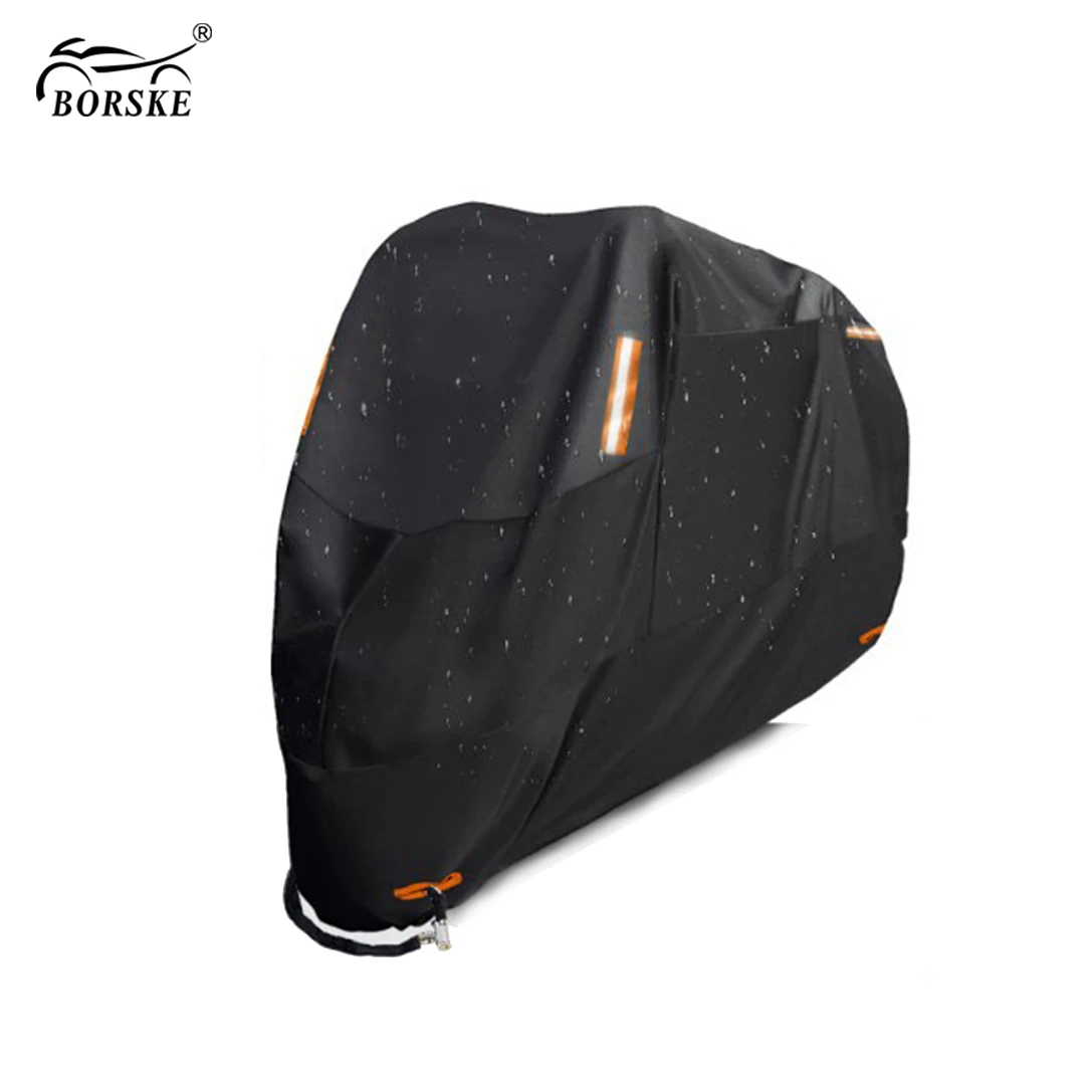 Reflective Heavy Duty Waterproof UV Resistant Outdoor Universal All Seasons Reusable Rain Sun Dust Motorcycle Cover
Reflective Heavy Duty Waterproof UV Resistant Outdoor Universal All Seasons Reusable Rain Sun Dust Motorcycle Cover
