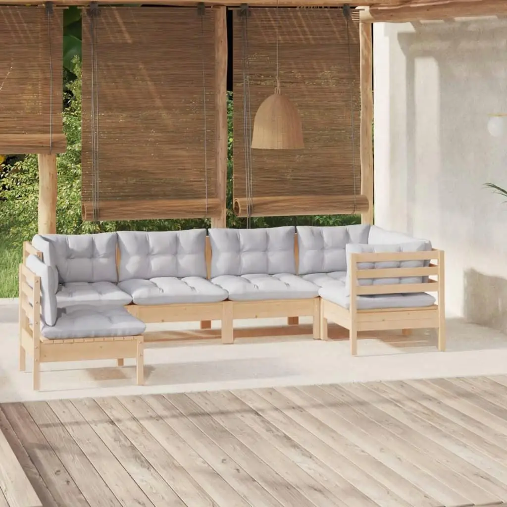 Garden Lounge Set Grey Solid Pine Wood Comfortable Polyester Fabric Outdoor Furniture
Garden Lounge Set Grey Solid Pine Wood Comfortable Polyester Fabric Outdoor Furniture