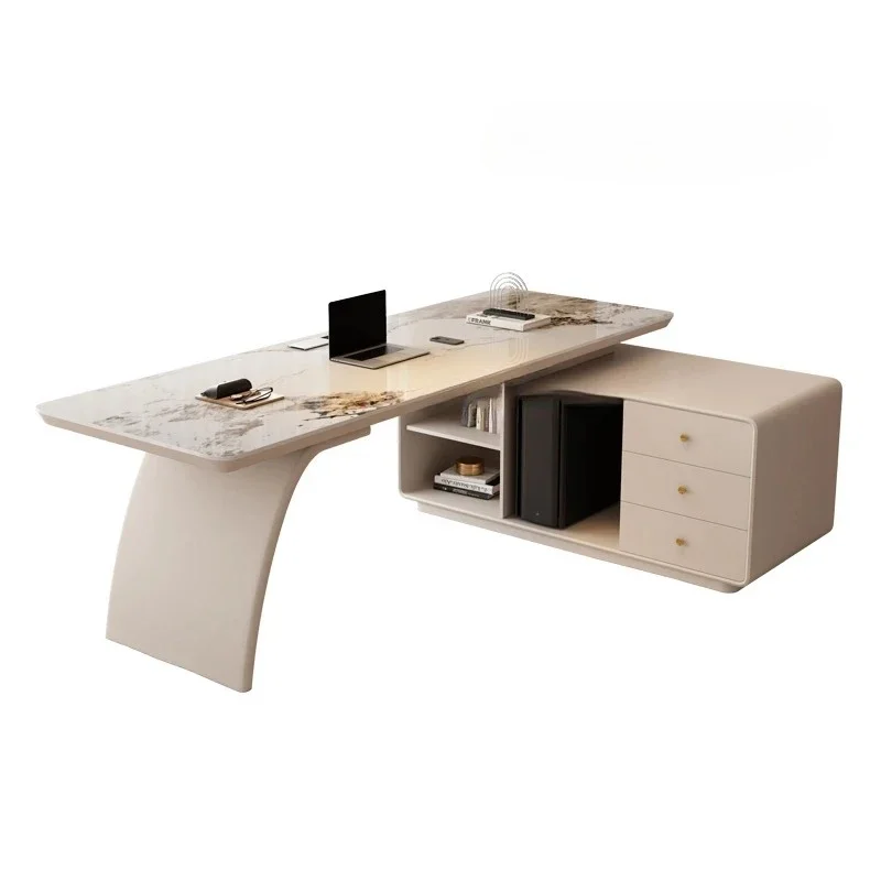 Italian minimalist study rock slab corner desk office boss desk light luxury computer desk
Italian minimalist study rock slab corner desk office boss desk light luxury computer desk