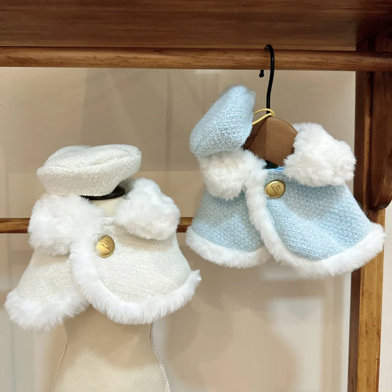 Small Fragrant Wind Fur Collar Warm Pet Cape Scarf Winter New Dog Cape Hat Set Puppy French Bulldog Schnauzer Dog Accessories
Small Fragrant Wind Fur Collar Warm Pet Cape Scarf Winter New Dog Cape Hat Set Puppy French Bulldog Schnauzer Dog Accessories