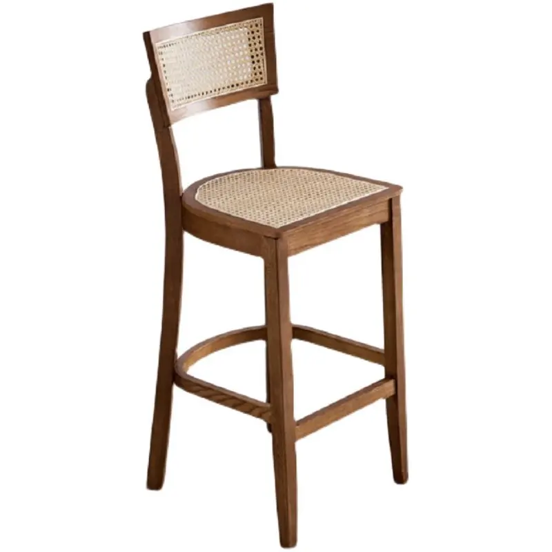 Solid wood rattan bar chair casual high chair backrest home chair
Solid wood rattan bar chair casual high chair backrest home chair