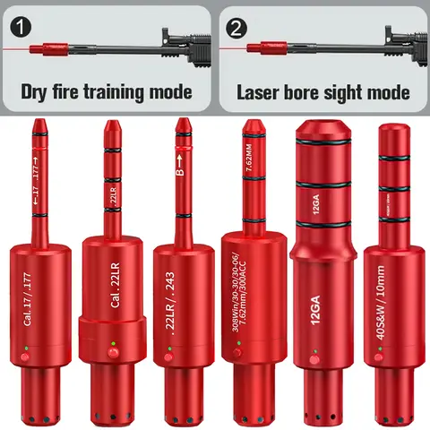 9mm 38SPL 22LR 12GA CAL177 7mm 6.5mm Training Bullet Bore Sight Voice Controlled Laser Dual-purpose for Training and Calibration