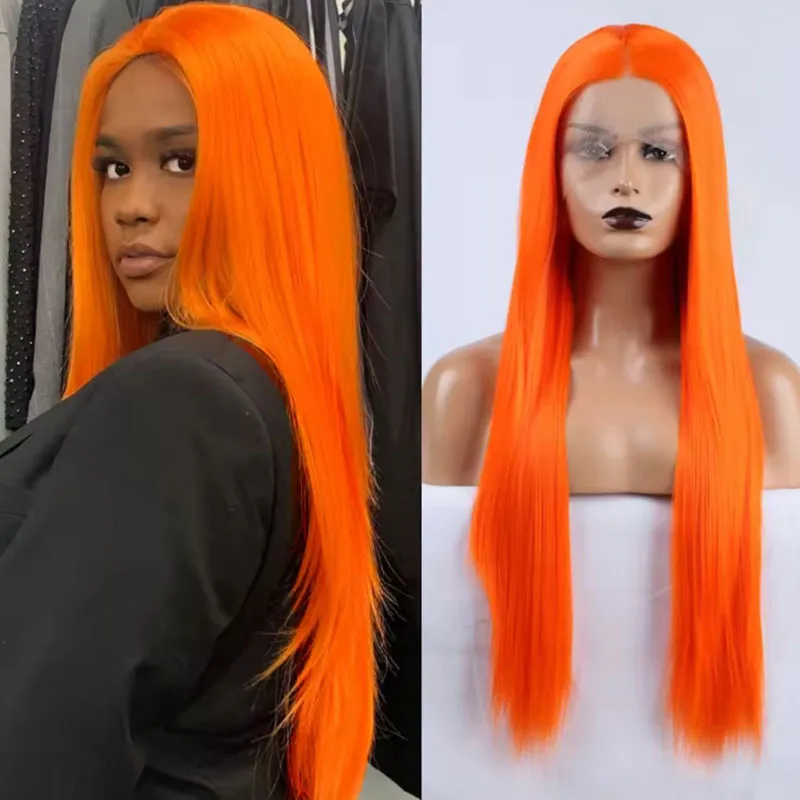 Orange Wig Straight Synthetic Lace Front Wigs for Women Natural Hairline Ready to Wear Bright Hair Frontal Part Cosplay Wigs
Orange Wig Straight Synthetic Lace Front Wigs for Women Natural Hairline Ready to Wear Bright Hair Frontal Part Cosplay Wigs