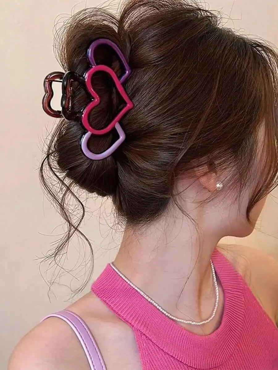 Large Heart Shape Hair Claw Clip With Faux Pearl For Women Thick Hair Updo Elegant Fashion Accessory
Large Heart Shape Hair Claw Clip With Faux Pearl For Women Thick Hair Updo Elegant Fashion Accessory