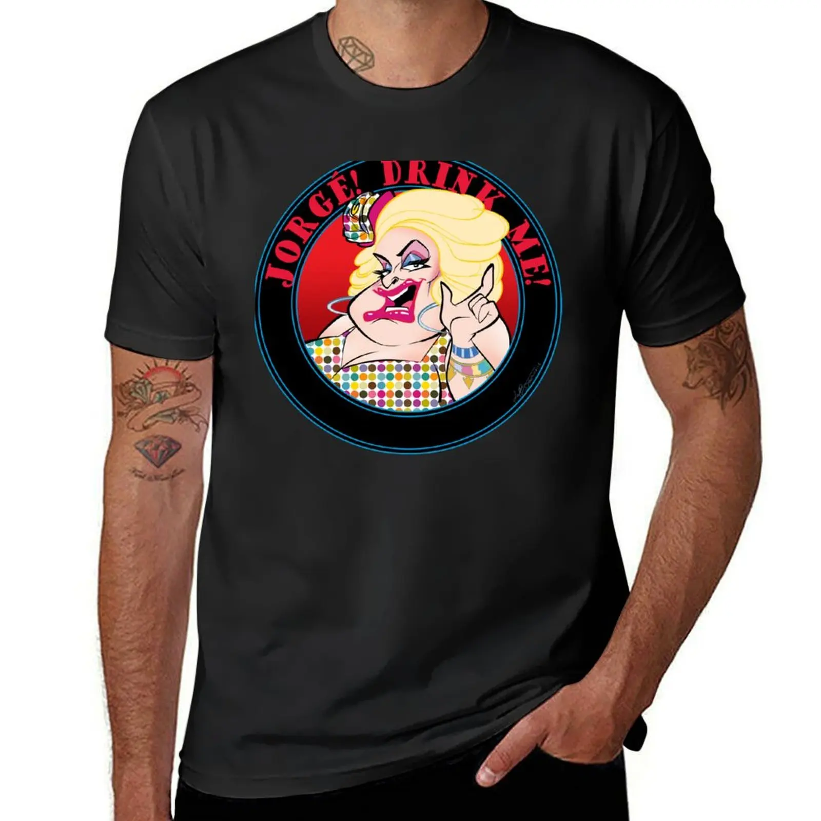 Jorge! Drink me! by Lar deSouza T-Shirt sports fans blacks sweat plain men t shirt
Jorge! Drink me! by Lar deSouza T-Shirt sports fans blacks sweat plain men t shirt