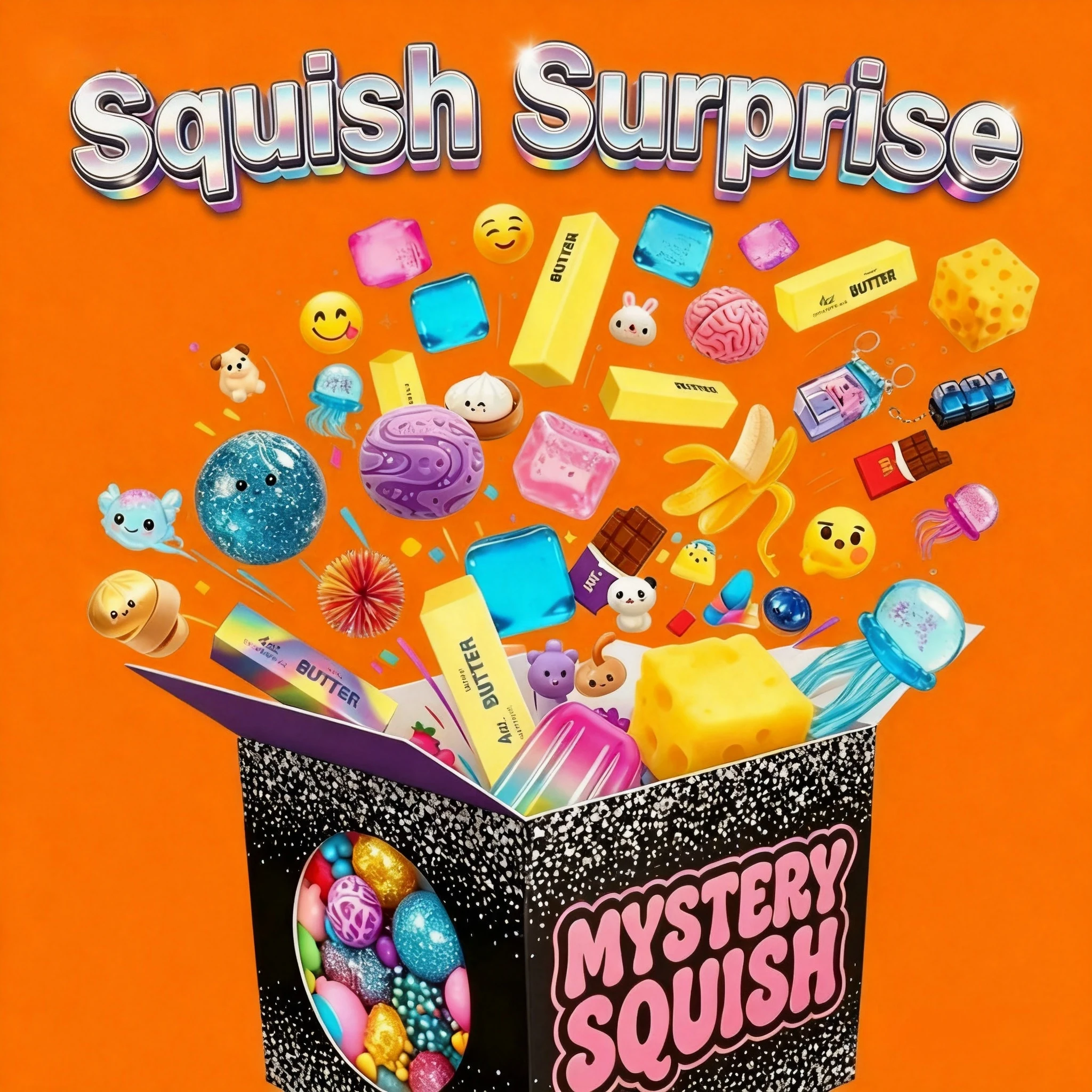 TOH 2026 Random Mystery Squishy Blind Box, 1PCS Assorted Cute Mango Toast Ocean Cube Squeeze Fidget Toys Pack, Stress Relief Surprise Squishies Sensory Toy for Kids Adults Birthday Party Favor Gifts
TOH 2026 Random Mystery Squishy Blind Box, 1PCS Assorted Cute Mango Toast Ocean Cube Squeeze Fidget Toys Pack, Stress Relief Surprise Squishies Sensory Toy for Kids Adults Birthday Party Favor Gifts