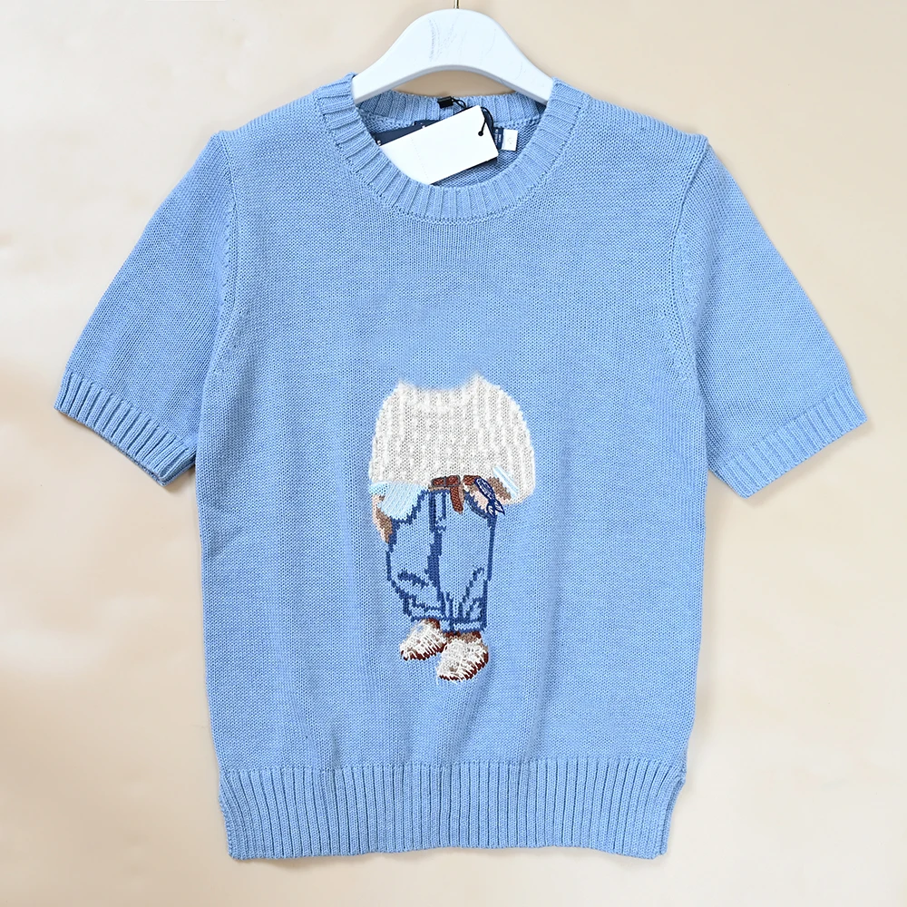 Ladies Cartoon Pattern Cotton Knitted round Ne ort Sve Sweater Spring Summer New Sle Casual Comfortable Women's Top
Ladies Cartoon Pattern Cotton Knitted round Ne ort Sve Sweater Spring Summer New Sle Casual Comfortable Women's Top