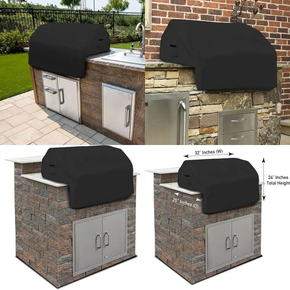 Built-in Outdoor Grill Cover, Durable Heavy Duty 18 Oz Waterproof Cover Tuff Material with Air Pocket & Elastic for Snug Fit (32
Built-in Outdoor Grill Cover, Durable Heavy Duty 18 Oz Waterproof Cover Tuff Material with Air Pocket & Elastic for Snug Fit (32
