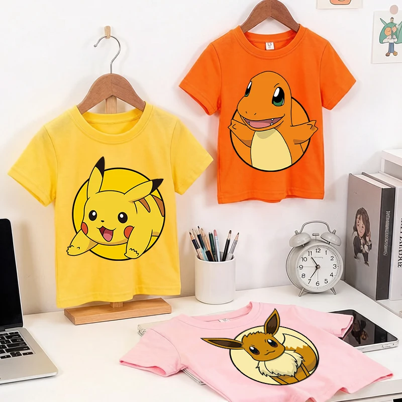 Pokemons Cute T-shirt Childern Cotton Game Anime Cartoon Round Role Kids Streetwear Tees Boys Girl's Toddler Casual Clothes Tops
Pokemons Cute T-shirt Childern Cotton Game Anime Cartoon Round Role Kids Streetwear Tees Boys Girl's Toddler Casual Clothes Tops