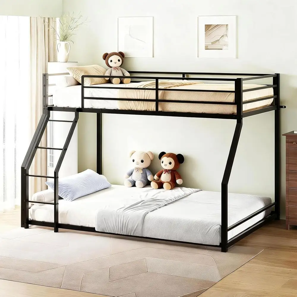 Twin Over Full Metal Bunk Bed with Safety Rail - Space-Saving Design for Kids (Black)
Twin Over Full Metal Bunk Bed with Safety Rail - Space-Saving Design for Kids (Black)