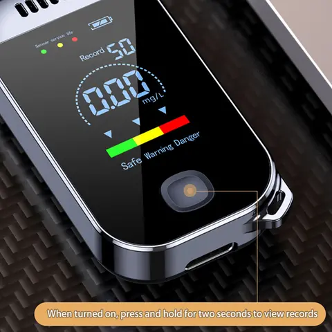 NEW USB Rechargeable Electronic Alcohol Tester Keychain Digital Breath Alcohol Tester Professional Breathalyzer With LCD Display