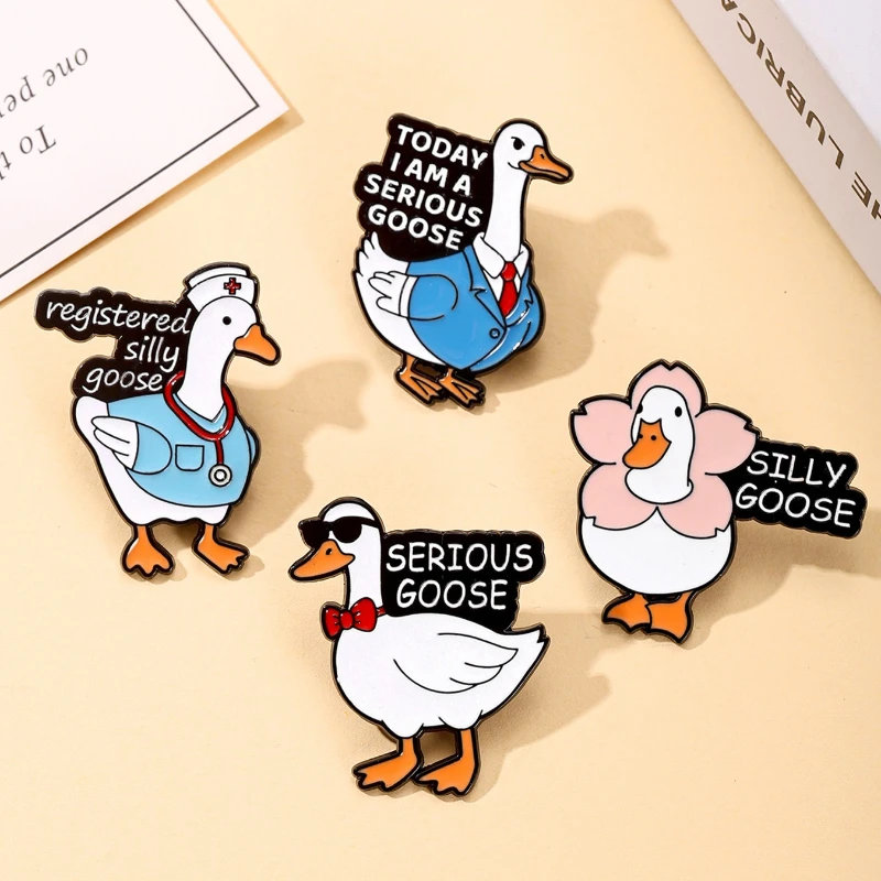 Unisex Funny Goose Brooch Creative Cartoon Zinc Alloy Pin Students Design for DIY Clothes Bags Shoes Hat Scarf T-shirt Jeans
Unisex Funny Goose Brooch Creative Cartoon Zinc Alloy Pin Students Design for DIY Clothes Bags Shoes Hat Scarf T-shirt Jeans